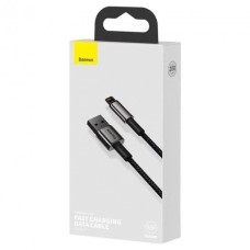 USB-кабель Baseus Tungsten Gold 2.4A (2м) (Lightning) (Чорний) CALWJ-A01