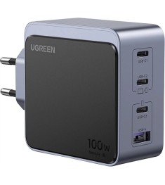 СЗУ-адаптер UGREEN X565 100W Nexode S (1USB / 3Type-C) (Космічний сірий) (35043)..