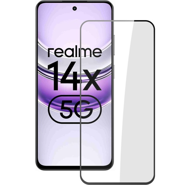 5D Standard Realme 14x Чорне захисне скло