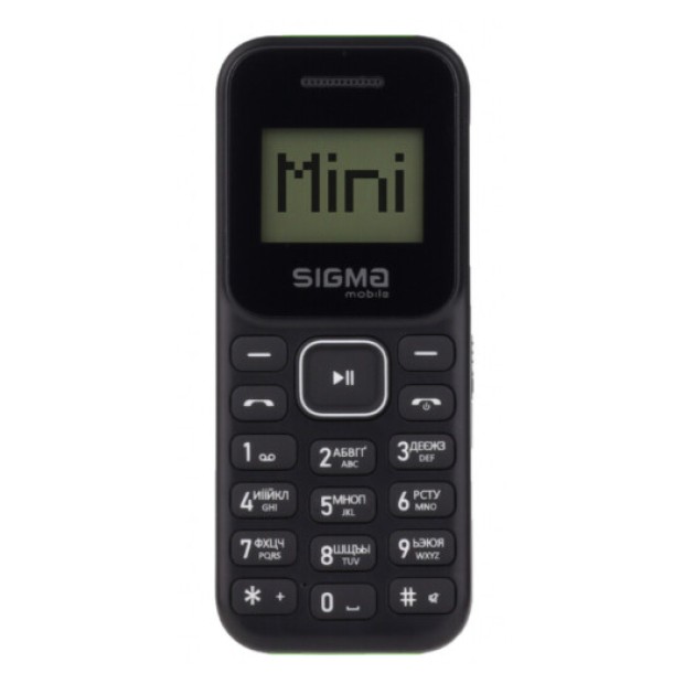 Мобільний телефон Sigma X-style 14 Mini Dual Sim (Чорний / Зелений)