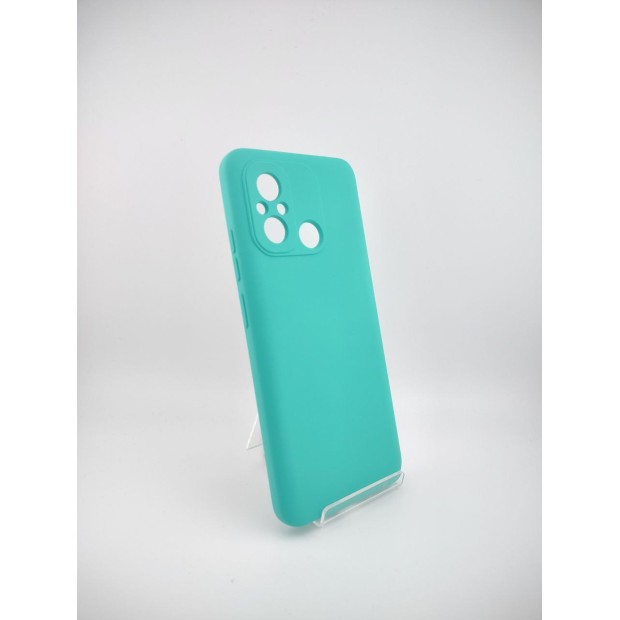 Силіконовий чохол Original Xiaomi Redmi 12C  /  11A (з шторкою для камери) (Бірюзовий)