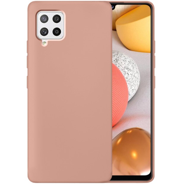 Силіконовий Original 360 чохол для Samsung Galaxy A42 (Пудровий)