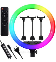 Набір для зйомки LED-лампа MJ-56 (56 см) RGB Remote (Чорний)