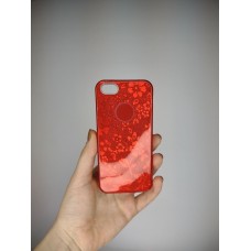 Силіконовий чохол Glitter для Apple iPhone 5  /  5s  /  SE (Червоні квіти)