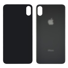 Заднє скло корпусу Apple iPhone XS Max Space Gray (сіре) (Big hole)