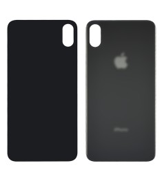 Заднє скло корпусу Apple iPhone XS Max Space Gray (сіре) (Big hole)