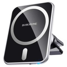 Автоутримувач Borofone BH43 Magnetic Magsafe (Срібло) (Уцінка) 1 категорія