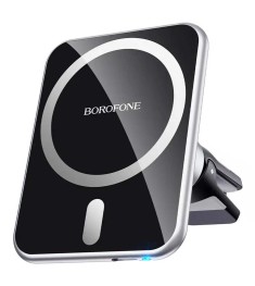Автоутримувач Borofone BH43 Magnetic Magsafe (Срібло) (Уцінка) 1 категорія