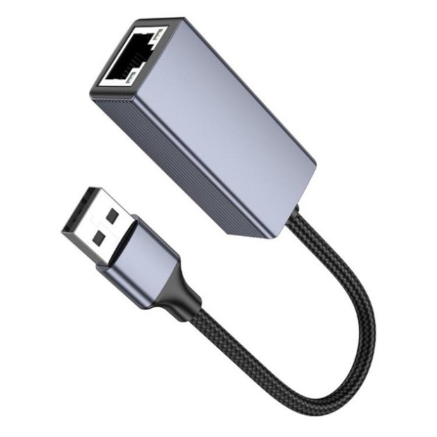 Переходник Hoco UA37 1Gbit (USB - RJ45) (Серый)