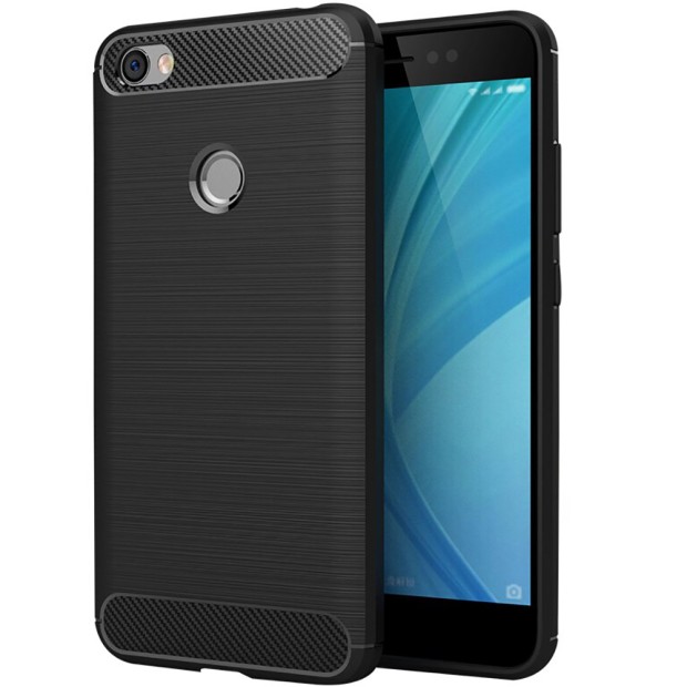 Силикон Polished Carbon Xiaomi Redmi Note 5a Prime (Черный)