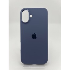 Силіконовий оригінальний чохол для Apple iPhone 16 Plus (42), тіньовий синій.