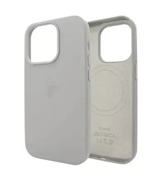 Чохол Leather Case with MagSafe Apple iPhone 16 (світло-сірий)