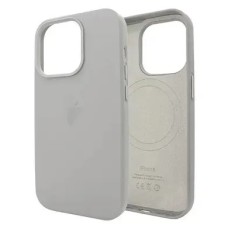 Чохол Leather Case with MagSafe Apple iPhone 16 (світло-сірий)