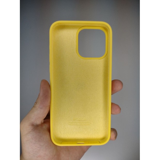 Силіконовий оригінальний чохол-кейс Apple iPhone 15 Pro Max (13) жовтий Силіконовий оригінальний чохол-кейс Apple iPhone 15 Pro Max (13) жовтий