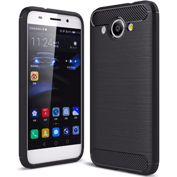 Силикон Polished Carbon Huawei Y3 (2017) (Чёрный)