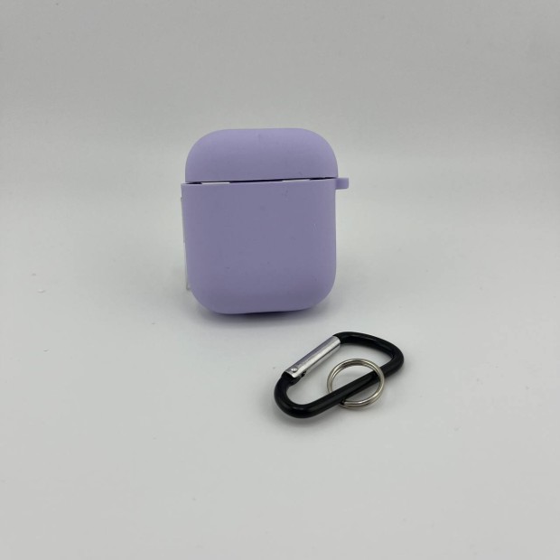 Чохол для навушників Full Silicone Case with Microfiber Apple AirPods (71) Light Glycine