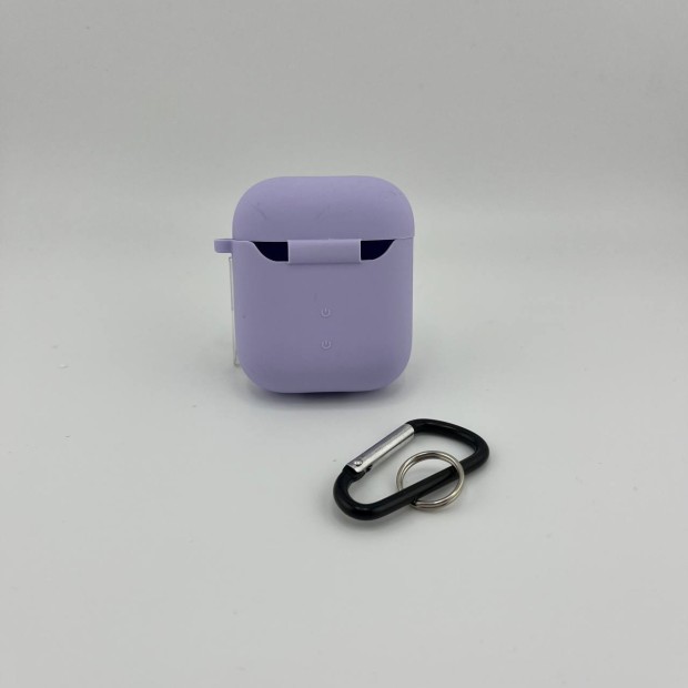 Чохол для навушників Full Silicone Case with Microfiber Apple AirPods (71) Light Glycine