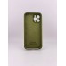 Силіконовий оригінальний чохол RoundCam для Apple iPhone 12 Pro Max (46) в глибокому зеленому кольорі.