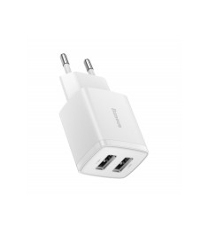 СЗУ-адаптер Baseus Compact 10.5W 2A (2USB) (Белый) CCXJ010202
