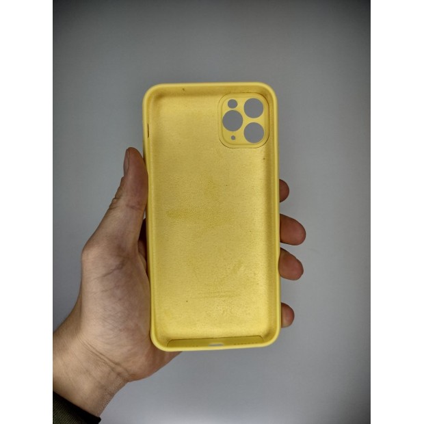 Силіконовий чохол Original RoundCam для Apple iPhone 11 Pro Max (жовтий кремовий)