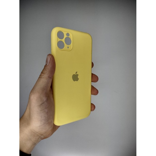 Силіконовий чохол Original RoundCam для Apple iPhone 11 Pro Max (жовтий кремовий)