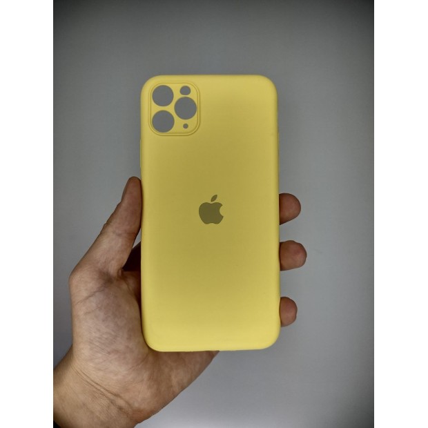 Силіконовий чохол Original RoundCam для Apple iPhone 11 Pro Max (жовтий кремовий)