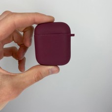 Чехол для наушников Full Silicone Case with Microfiber Apple AirPods (Marsala)