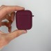 Чохол для навушників Full Silicone Case with Microfiber Apple AirPods (Marsala)