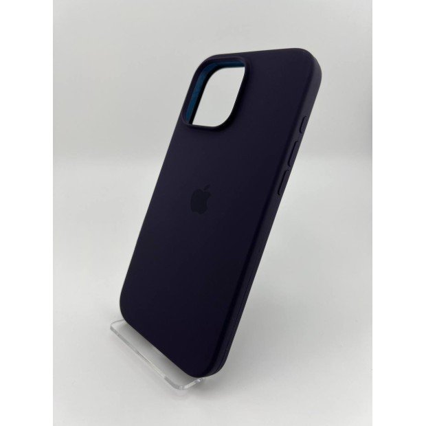 Силіконовий оригінальний чохол круглої форми для Apple iPhone 16 Pro Max (72) баклажановий.