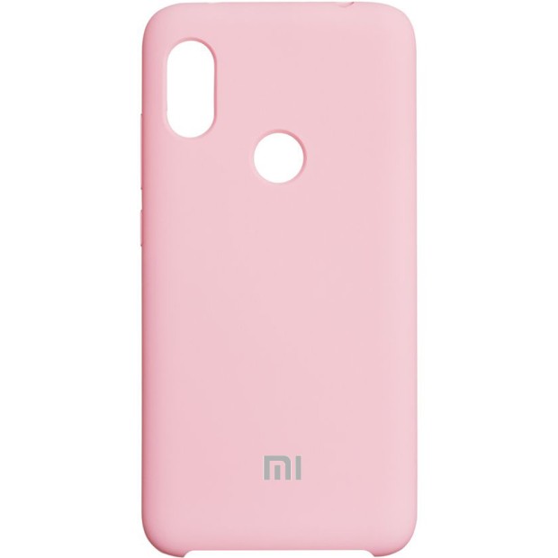 Силіконовий оригінальний 360 чохол з логотипом для Xiaomi Redmi Note 6  /  Note 6 Pro (рожевий)