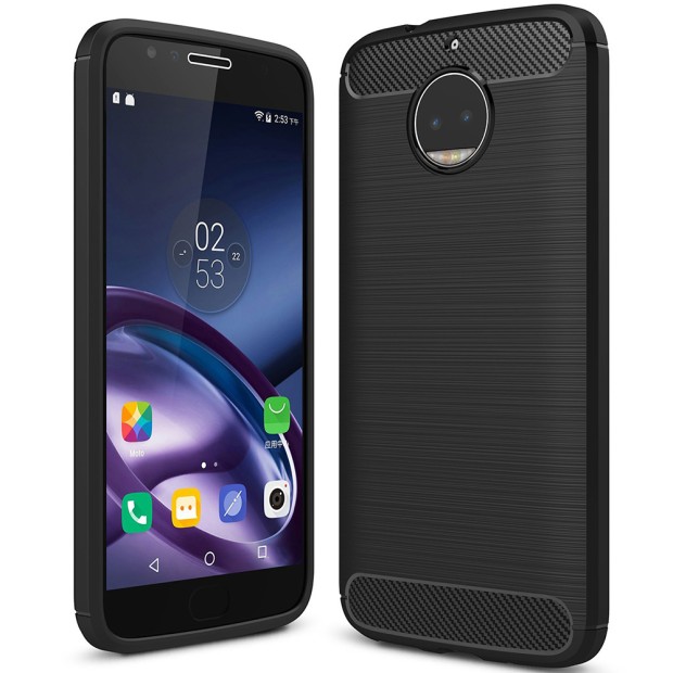 Силікон Polished Carbon Motorola G5S Plus (Чорний)