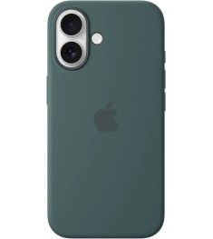 Чохол Silicone Case with MagSafe для Apple iPhone 16 (озерний зелений) (оригінал..