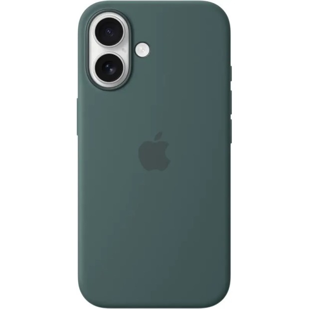 Чохол Silicone Case with MagSafe для Apple iPhone 16 (озерний зелений) (оригінал)