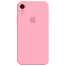 Силіконовий оригінальний круглий чохол для Apple iPhone XR (36) рожевий бонбон.