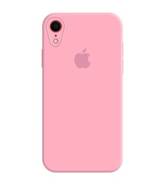 Силіконовий оригінальний круглий чохол для Apple iPhone XR (36) рожевий бонбон.