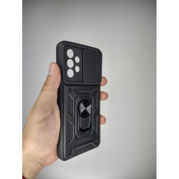 Чохол-бронь Ring Serge Armor Case Samsung Galaxy A53 (ShutCam) (Чорний)