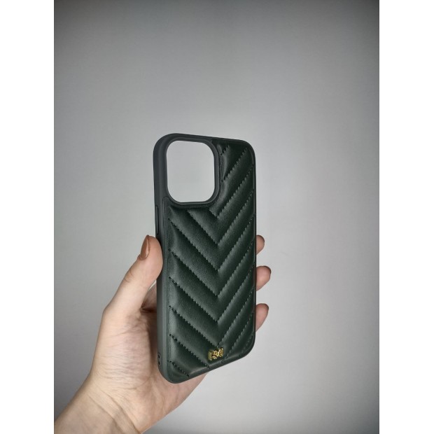 Силіконовий чохол HDD YSL для Apple iPhone 13 Pro Max (Темно-зелений)