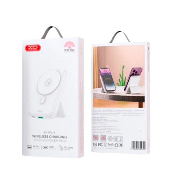 Бездротовий акумулятор XO PR211 MagSafe 10000mAh 15W (Білий)