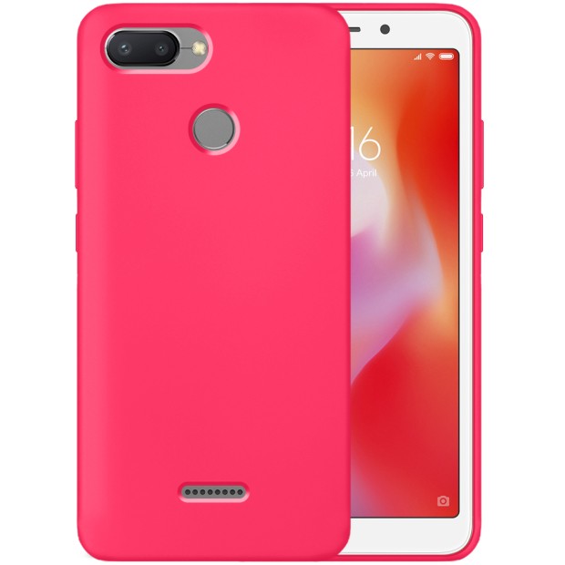 Силіконовий Original 360 чохол для Xiaomi Redmi 6 (малиновий)