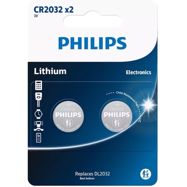 Батарейка Phillips Lithium CR 2032 (2шт) DT