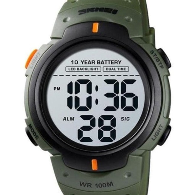 Тактичний чоловічий годинник Skmei Neon 10 Bar BT