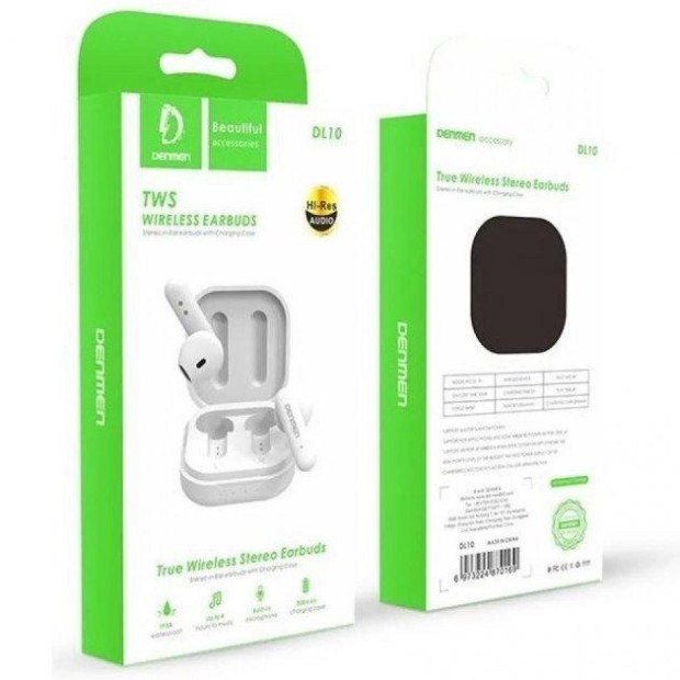 Бездротові навушники-гарнітура вкладиші Denmen DL10 (Чорний) Бездротові навушники-гарнітура вкладиші Denmen DL10 (Чорний)