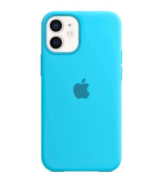 Силіконовий оригінальний чохол Apple для iPhone 12 Mini (20) синій.