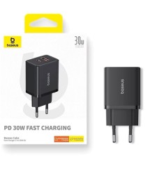 СЗУ-адаптер Baseus Cube 30W (1USB / 1Type-C) (Чёрный) P10111404113-00