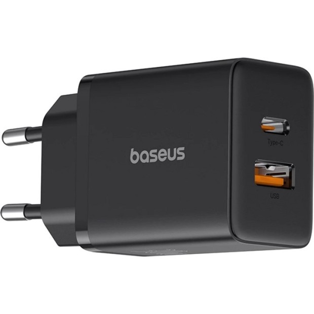 Зарядний адаптер Baseus Cube 30W (1 USB / 1 Type-C) (Чорний) P10111404113-00 Зарядний адаптер Baseus Cube 30W (1 USB / 1 Type-C) (Чорний) P10111404113-00