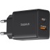 Зарядний адаптер Baseus Cube 30W (1 USB / 1 Type-C) (Чорний) P10111404113-00 Зарядний адаптер Baseus Cube 30W (1 USB / 1 Type-C) (Чорний) P10111404113-00
