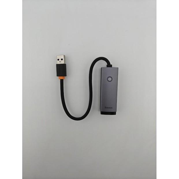 Адаптер Baseus Lite Series Ethernet 1000Мбіт / с (USB на RJ45) (Сірий) WKQX000113