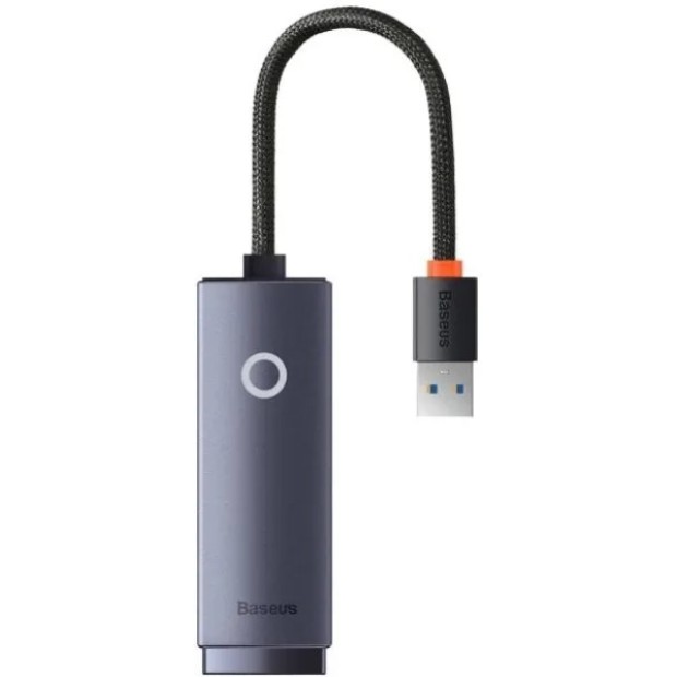 Адаптер Baseus Lite Series Ethernet 1000Мбіт / с (USB на RJ45) (Сірий) WKQX000113