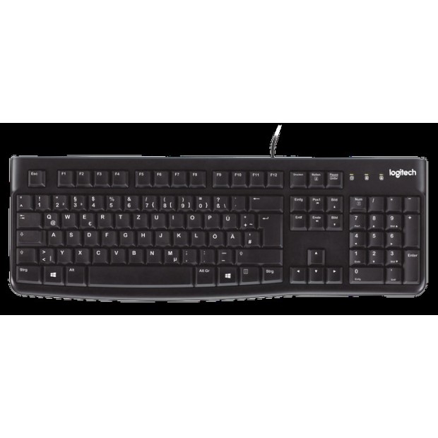 Клавіатура дротова Logitech K120 (Чорна)