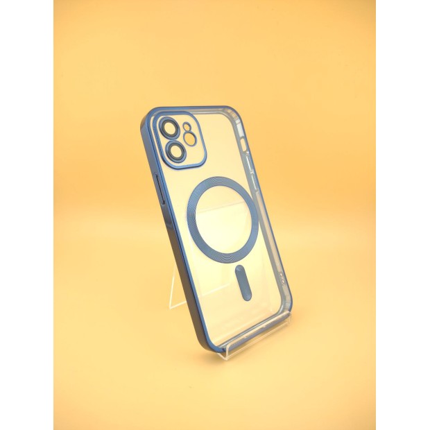 Чехол UMKU Shining with MagSafe Apple iPhone 12 (Blue Titanium)